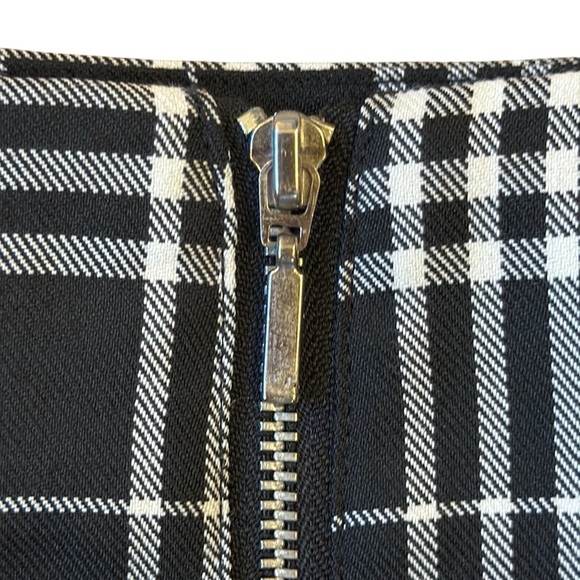 Mini Skirt Plaid Black/White Lined Academia Schoolgirl Ivy League Medium/29W - Picture 6 of 12
